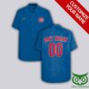 Customized Chicago Cubs Blue With Yellow Brand Name Hawaiian Shirt