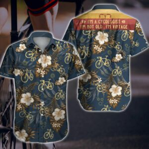 Cycologist Vintage Bicycle Floral Hawaiian Shirt