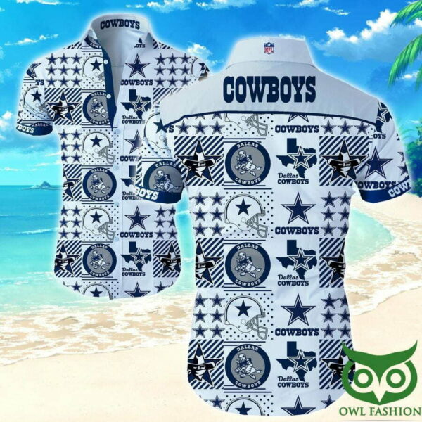Dallas Cowboys Dark Blue Multiple Hawaiian Shirt