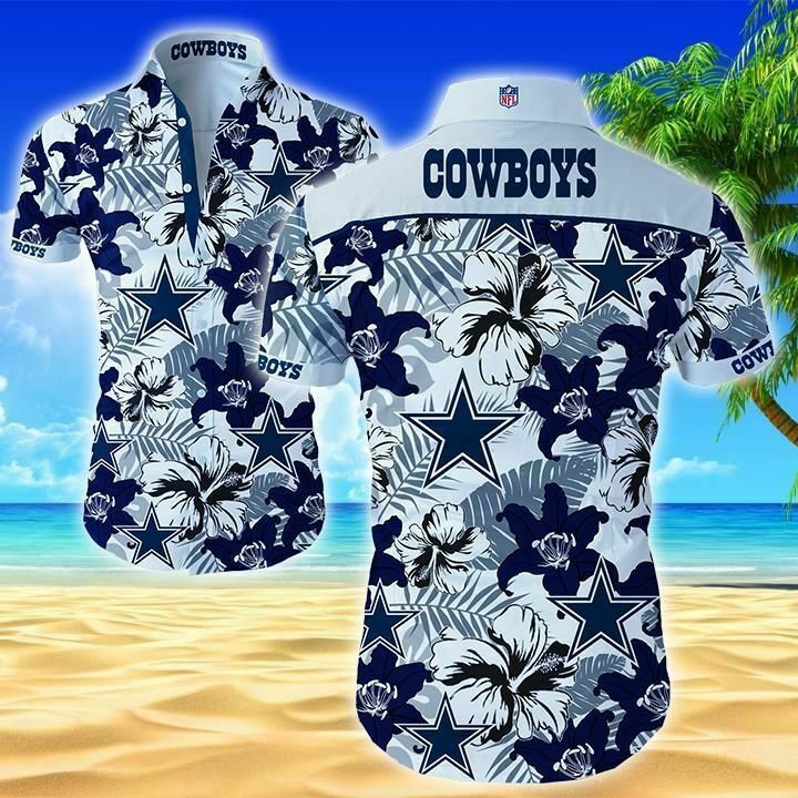 Dallas Cowboys Floral Hawaiian Shirt