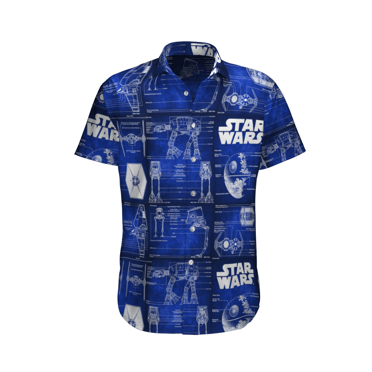 Detailed Structure Of Spaceship Scan Hawaiian Shirt