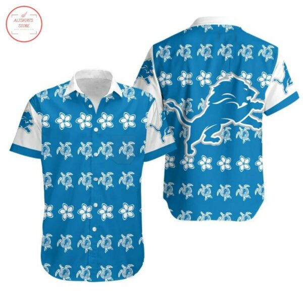 Detroit Lions Turtle Hawaiian Shirt