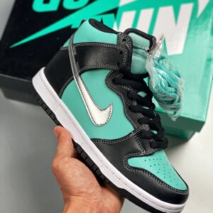 Diamond Supply Co. x Nike SB Dunk High Premium Aqua Chrome-Black For Sale