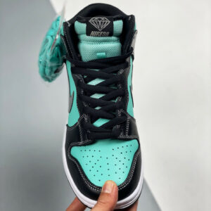 Diamond Supply Co. x Nike SB Dunk High Premium Aqua Chrome-Black For Sale