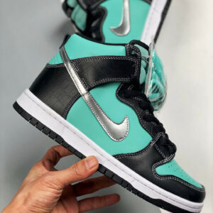 Diamond Supply Co. x Nike SB Dunk High Premium Aqua Chrome-Black For Sale