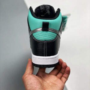 Diamond Supply Co. x Nike SB Dunk High Premium Aqua Chrome-Black For Sale