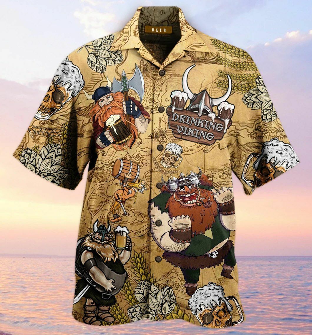 Drinking Viking Style Lover Hawaiian Shirt