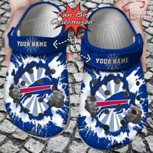 Football Buffalo Bills Hands Ripping Light Crocs Shoes YB