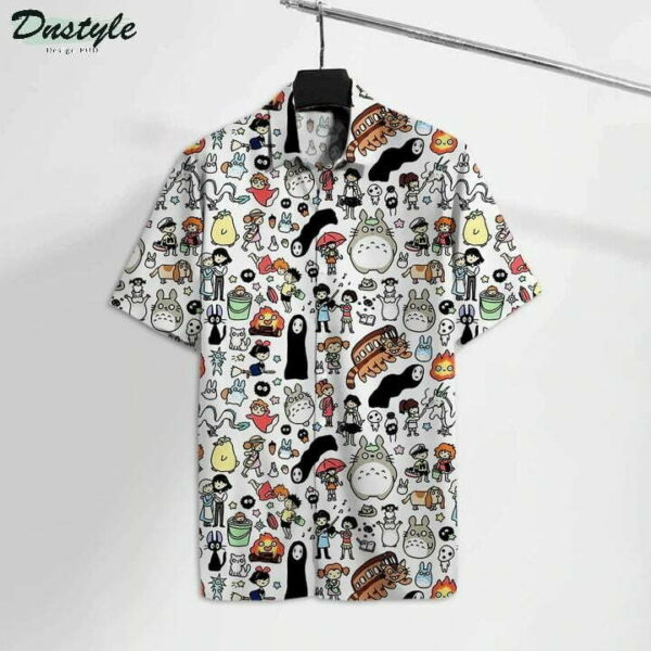 Ghibli Totoro Spirited Away Characters Chibi Hawaiian Shirt