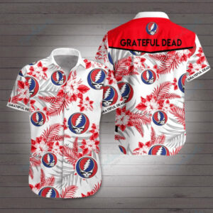 Grateful Dead Logos All Over Ed Hawaiian Shirt