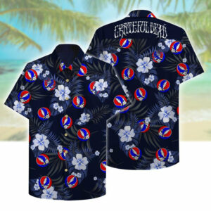 Grateful Dead Tropical Flower Pattern Hawaiian Shirt