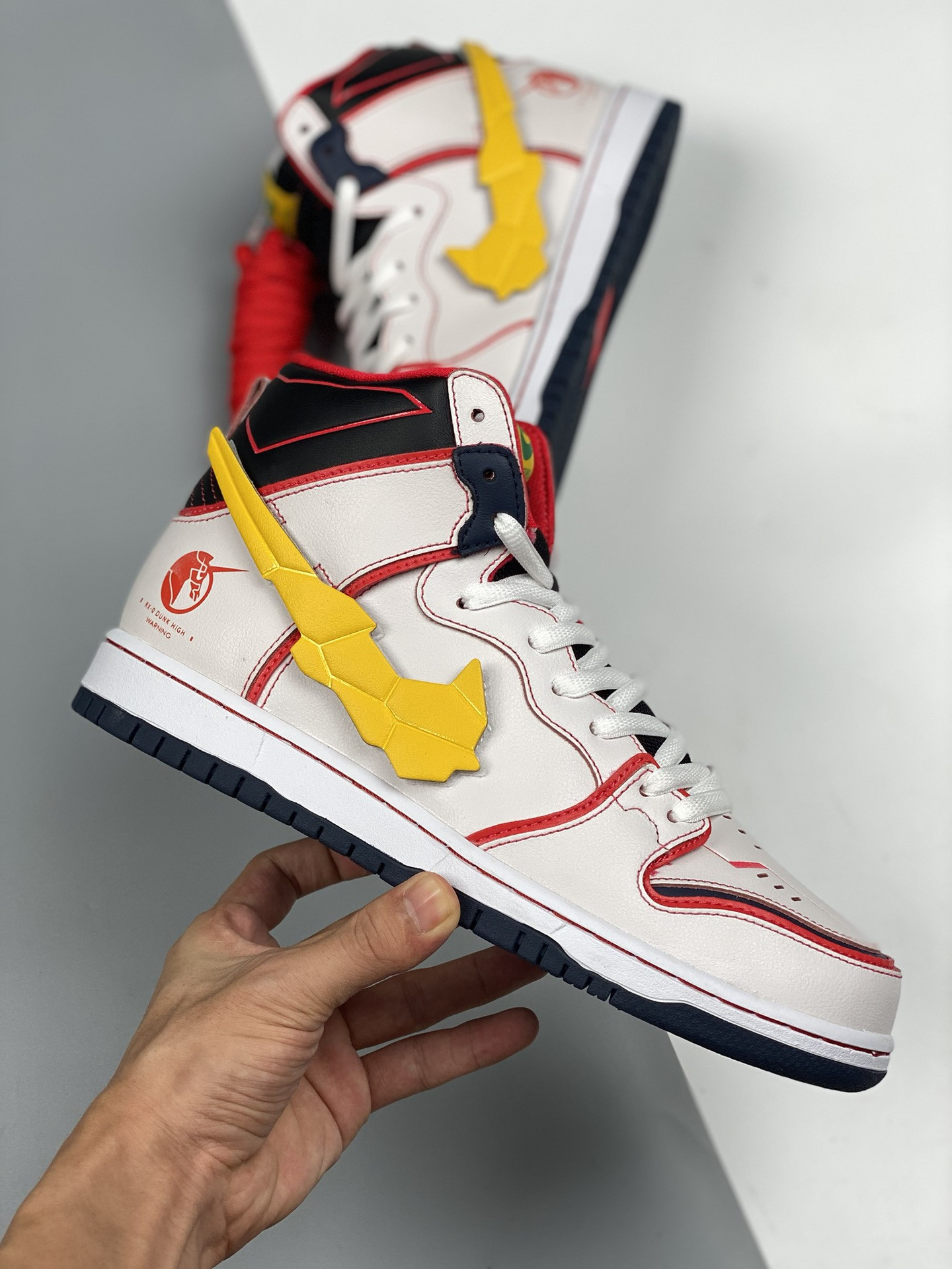 Gundam x Nike SB Dunk High Unicorn White Amarillo DH7717-100 For Sale