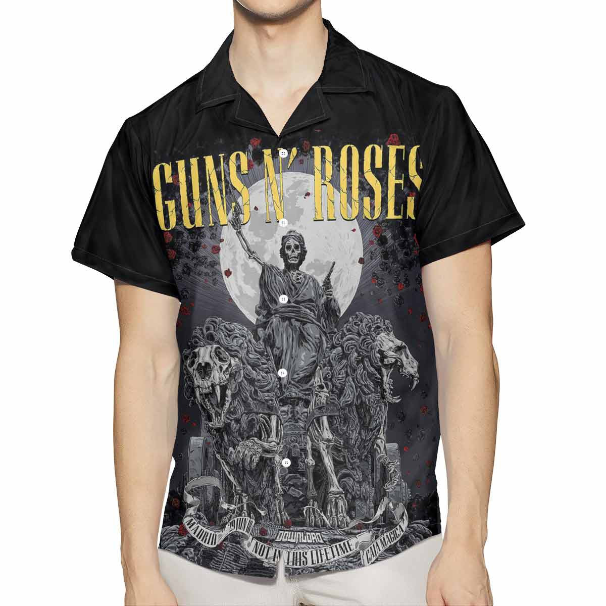 Guns N' Roses Hawaiian Shirt Outfit Beach Summer