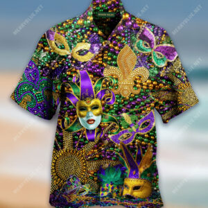 Happy Mardi Gras Hawaiian Shirt Summer Outfit Beach