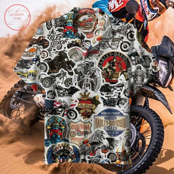 Harley Motors Commemorative Hawaiian Shirt