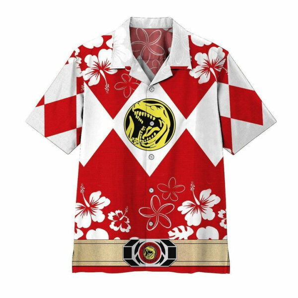 Mighty Morphin Power Ranger Red Hawaiian Shirt