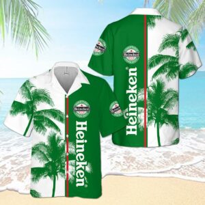 Heniken Palm Tree Hawaiian Shirt Summer Beach Outfit
