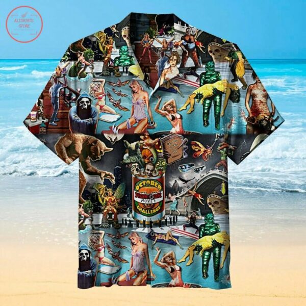 Horror Movie Hawaiian Shirt Summer Outfit Beach