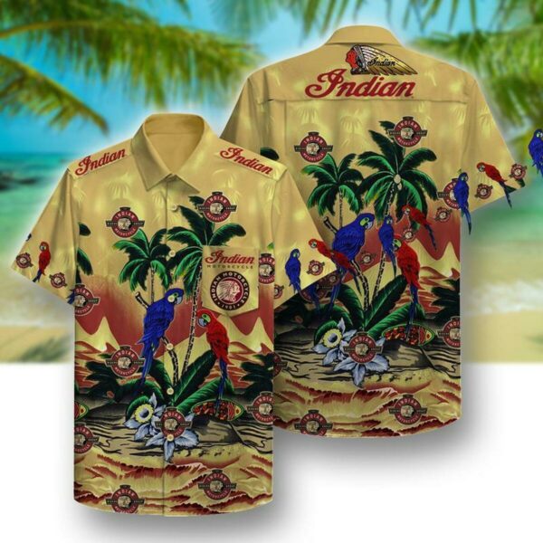 Indian Parrot Hawaiian Shirt Beach Summer Outfit
