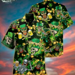 Irish Skull Love Beer Limited Edition Hawaiian Shirt