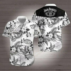 Jack Daniels Tennessee Whiskey Tropical Hawaiian Shirt