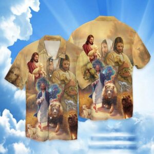 Jesus Lion Hawaiian Shirt Summer Outfit Beach