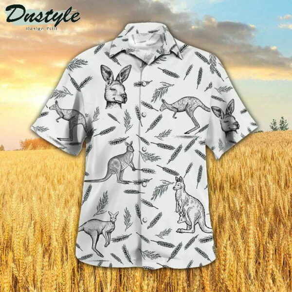 Kangaroo Pattern Hawaiian Shirt Outfit Beach Summer