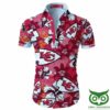 Kansas City Chiefs Light And Dark Red Flowers Hawaiian Shirt