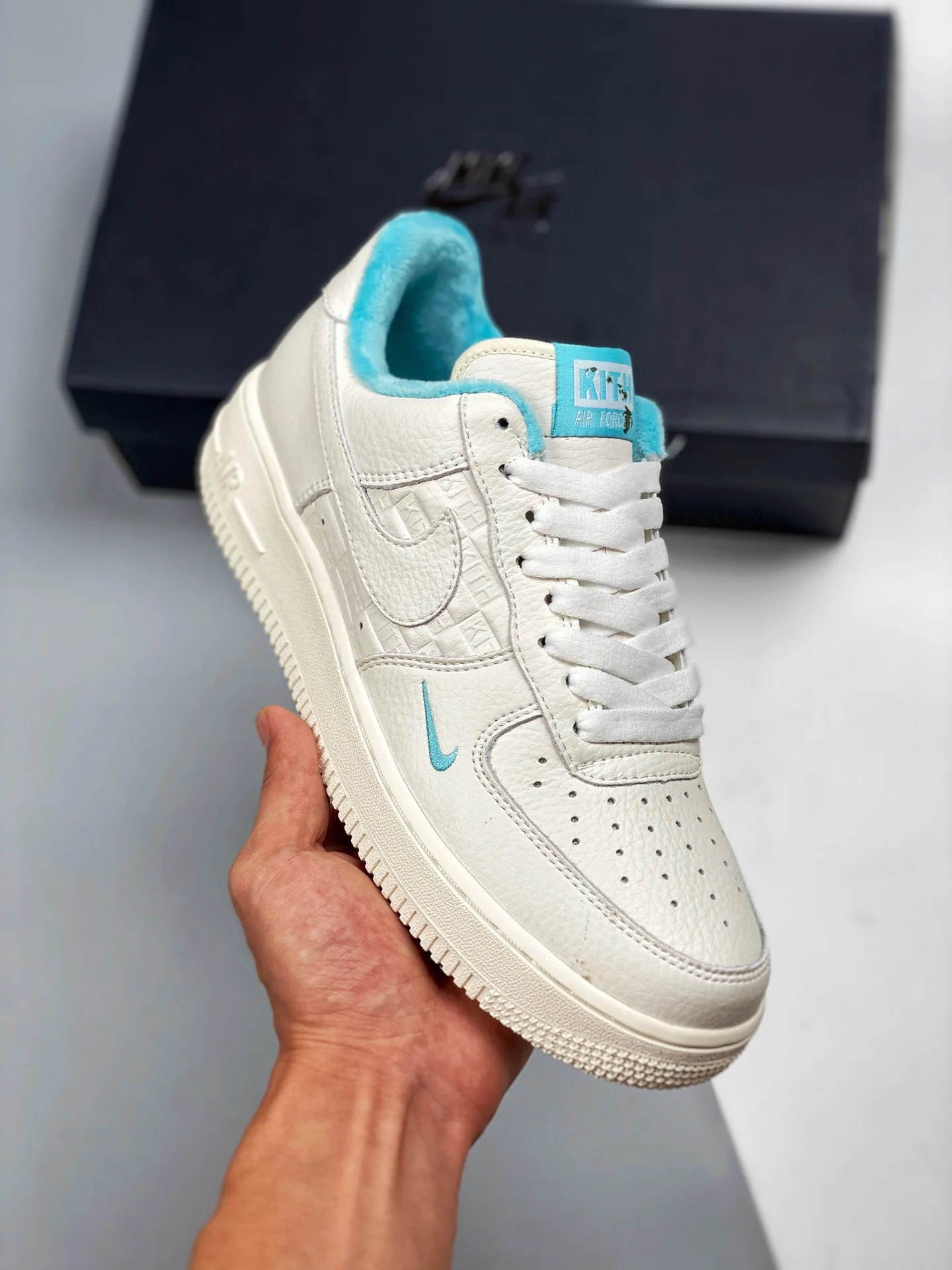 Kith x Nike Air Force 1 Low Hawaii White Blue Lagoon-Aloe Verde For Sale