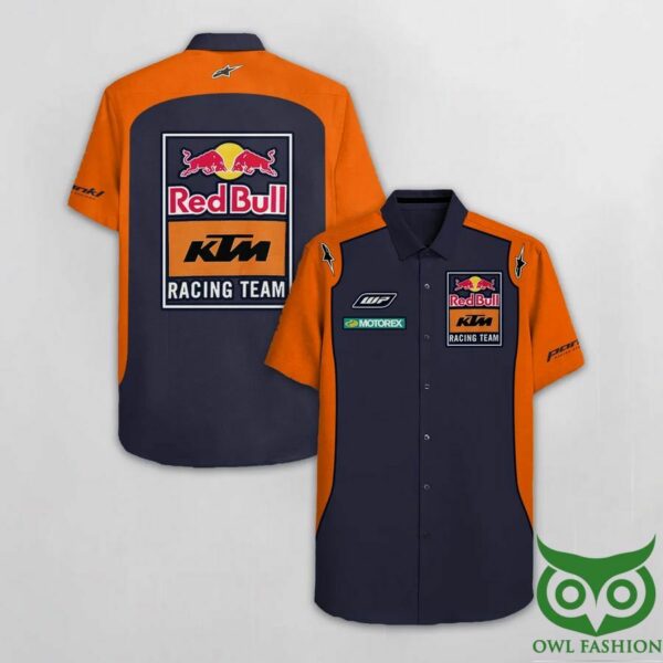 Ktm Racing Orange And Light Gray Hawaiian Shirt