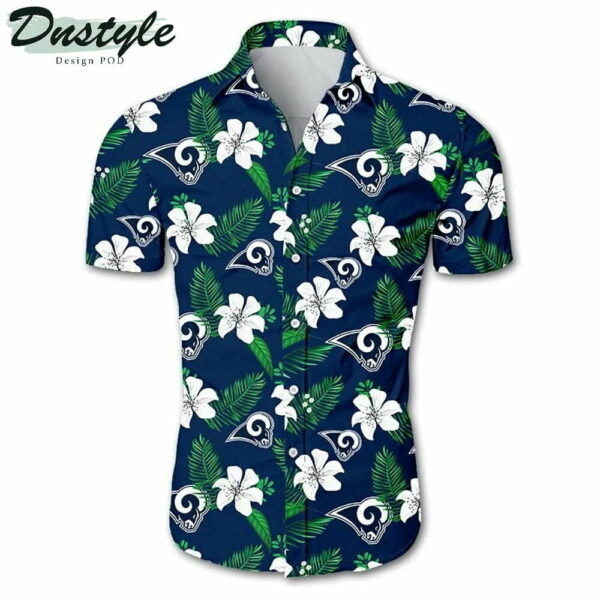 Los Angeles Rams Floral Hawaiian Shirt