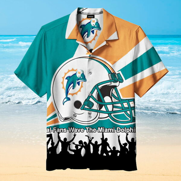 Miami Dolphin Baseball Helmet Hawaiian Shirt