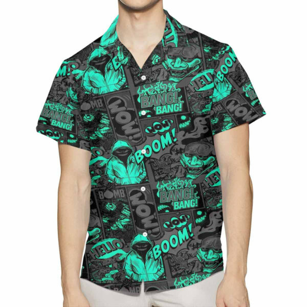 Monster Hello Boom Wow Monster Hello Boom Wow Hawaiian Shirt