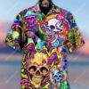 Mushroom Skull Trippy Hawaiian Shirt