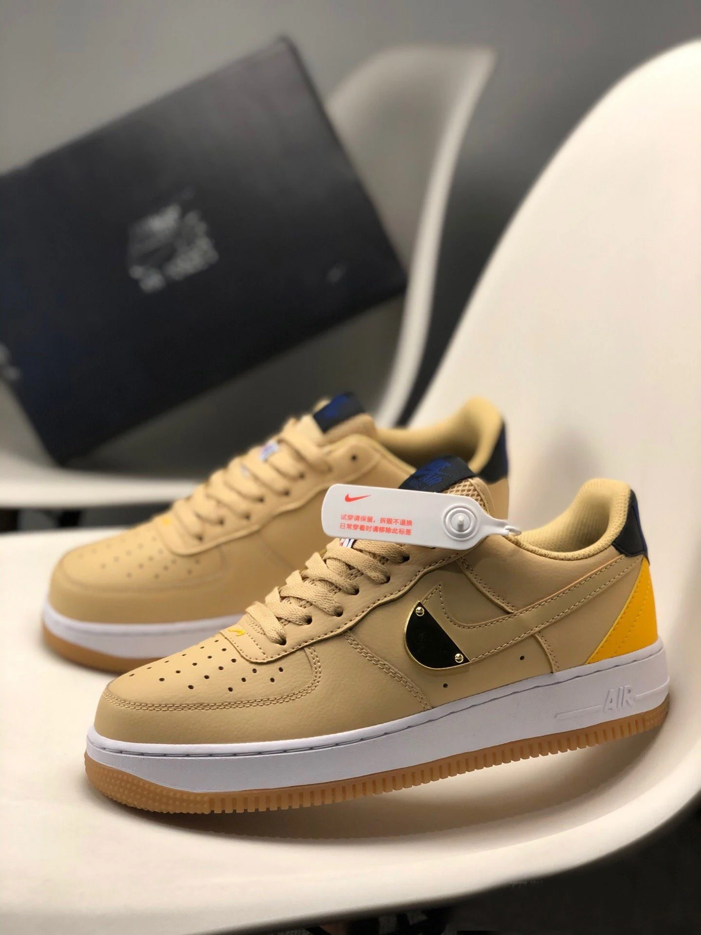 NBA x Nike Air Force 1 Low Tan Yellow CT2298-200 For Sale