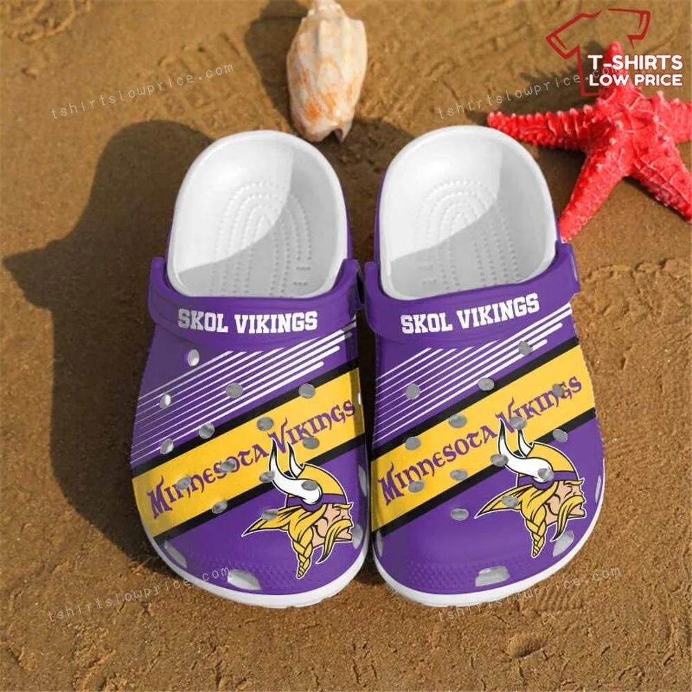 Nfl Football Minnesota Vikings Crocs Shoes EF