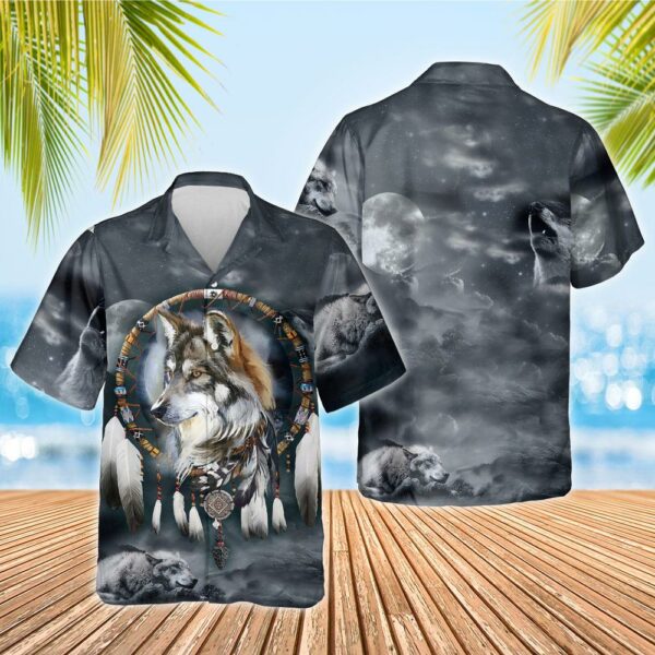 Native Wolf Native American Hawaiian Shirt