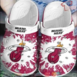 Nba Miami Heat Red White Crocs Shoes JD