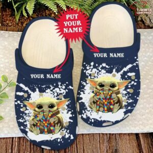 New York Yankees Personalisation Ny Baby Yoda Autism Crocs Shoes RH