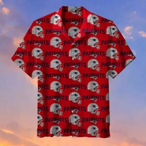 New England Patriots Red Hawaiian Shirt