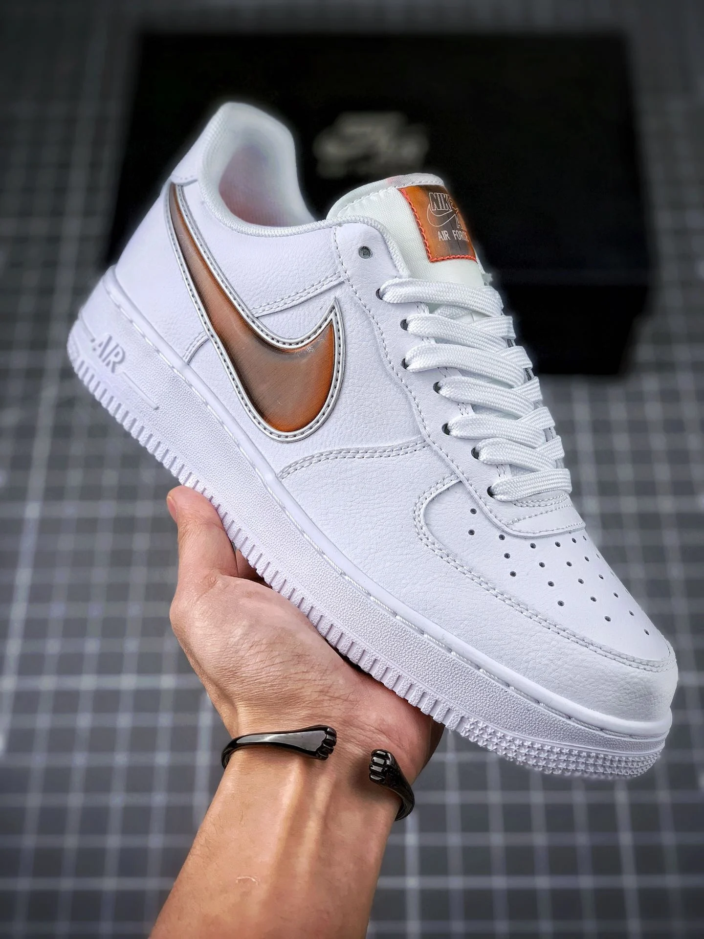 Nike Air Force 1 07 LV8 3 White Court Purple-Infrared 23 For Sale