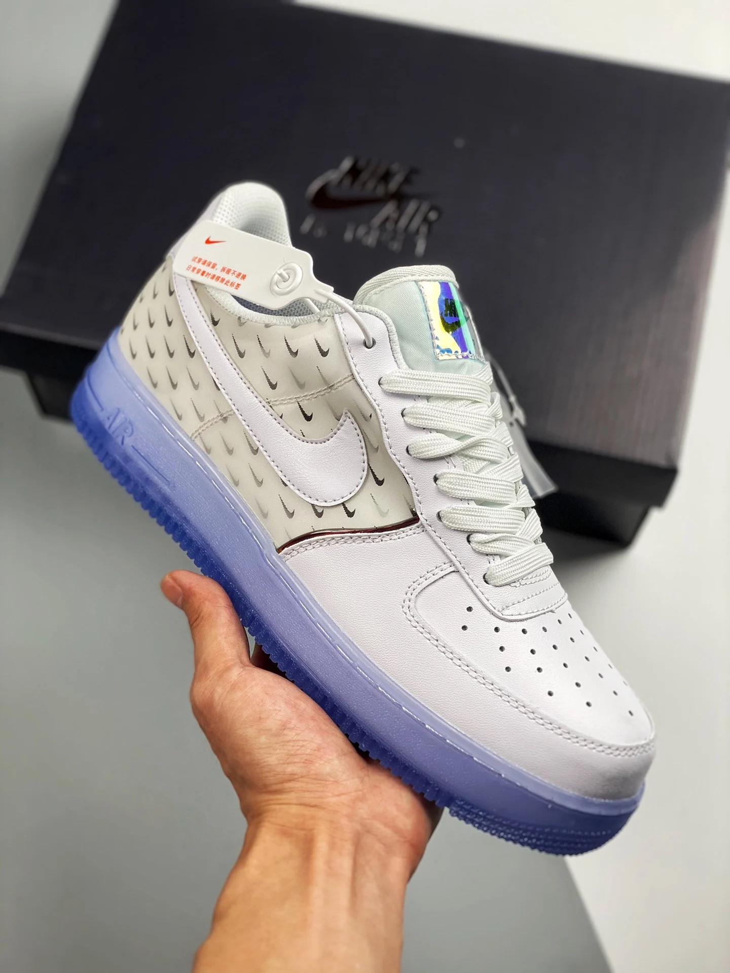 Nike Air Force 1 07 PRM White Multi-Color-Racer Blue For Sale