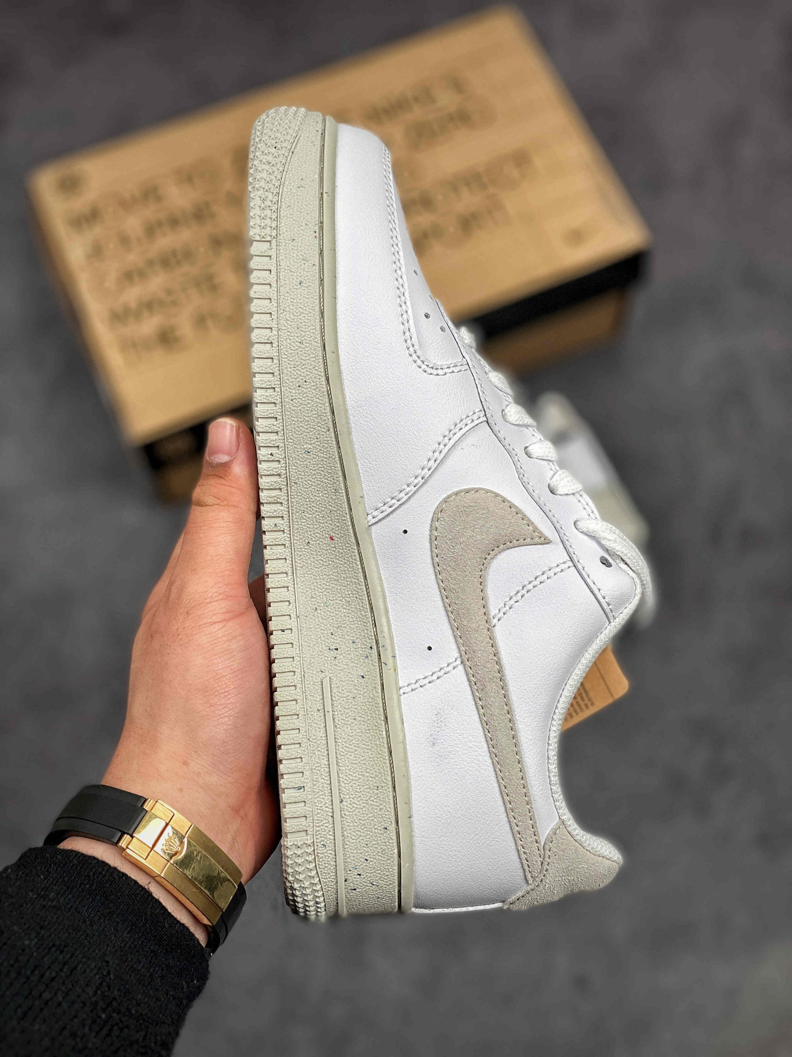 Nike Air Force 1 07 SE White Light Bone-Black For Sale