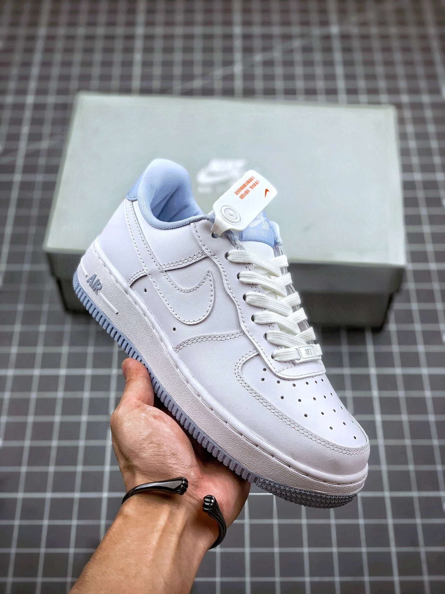 Nike Air Force 1 GS Low White Hydrogen Blue For Sale