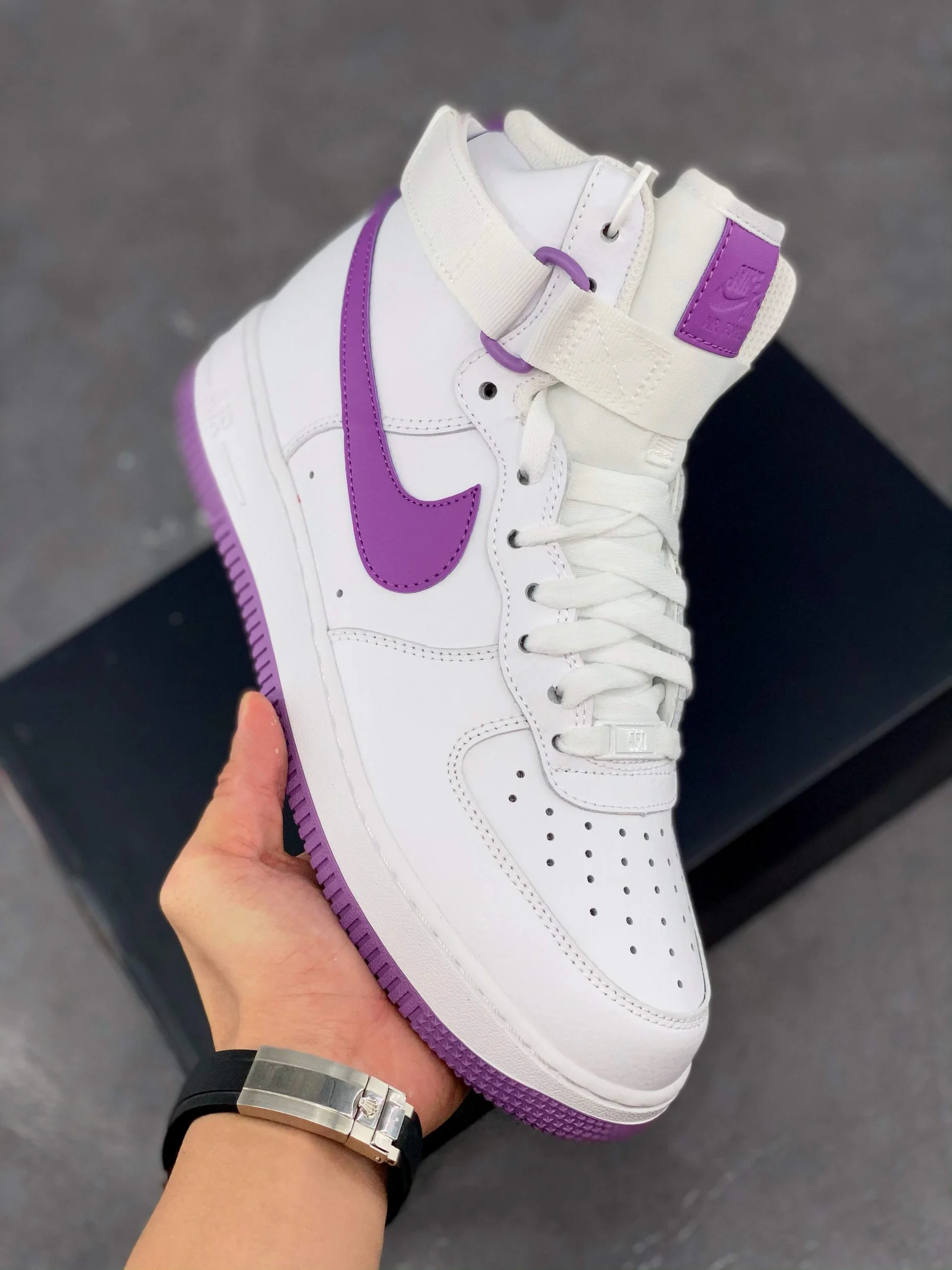 Nike Air Force 1 High White Dark Orchid  For Sale