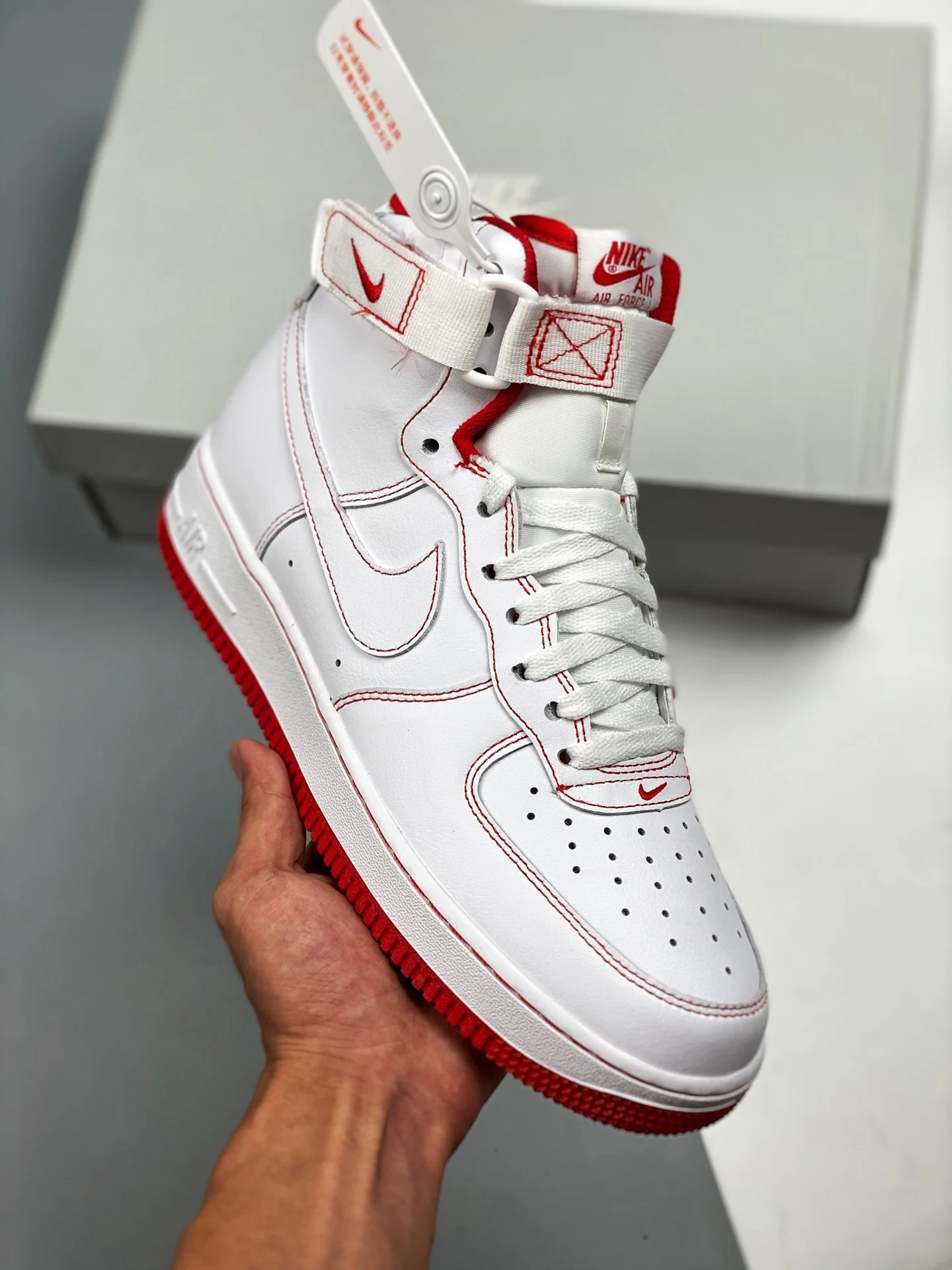 Nike Air Force 1 High White Red CV1753-100 For Sale