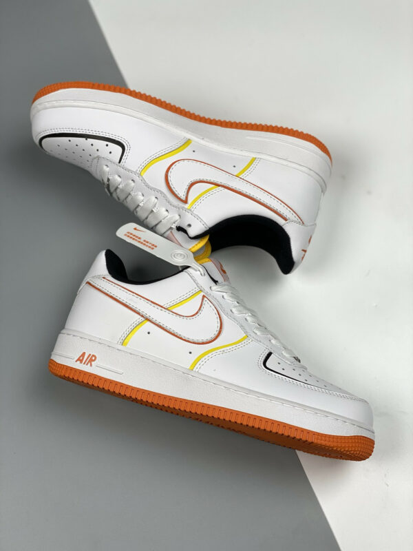 Nike Air Force 1 Low Diy White Orange Yellow For Sale