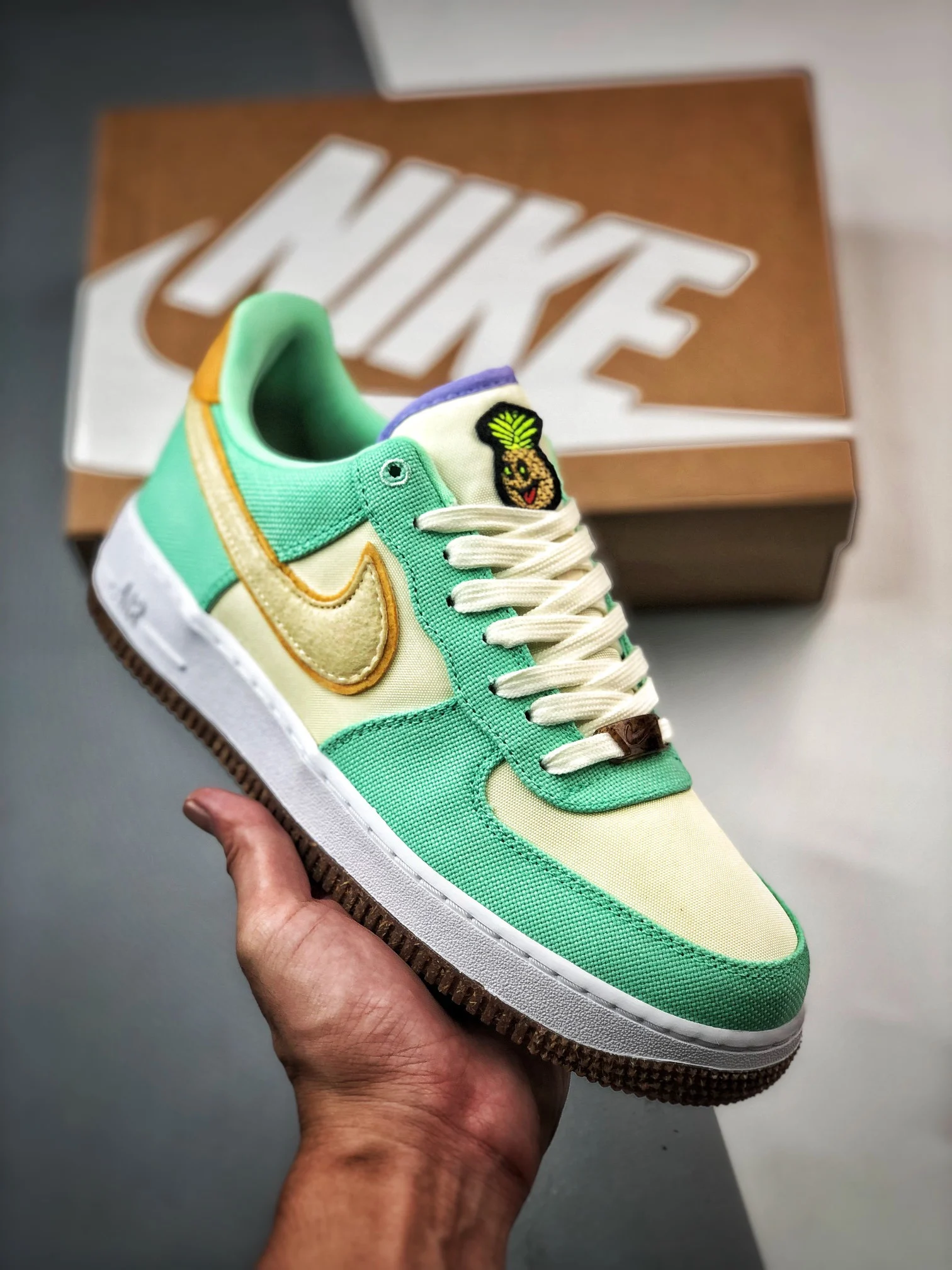 Nike Air Force 1 Low Happy Pineapple Green Glow CZ0268-300 For Sale