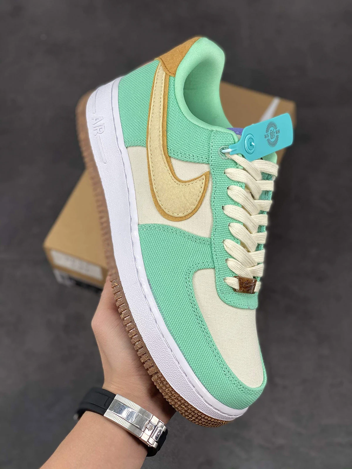 Nike Air Force 1 Low Happy Pineapple Green Glow For Sale