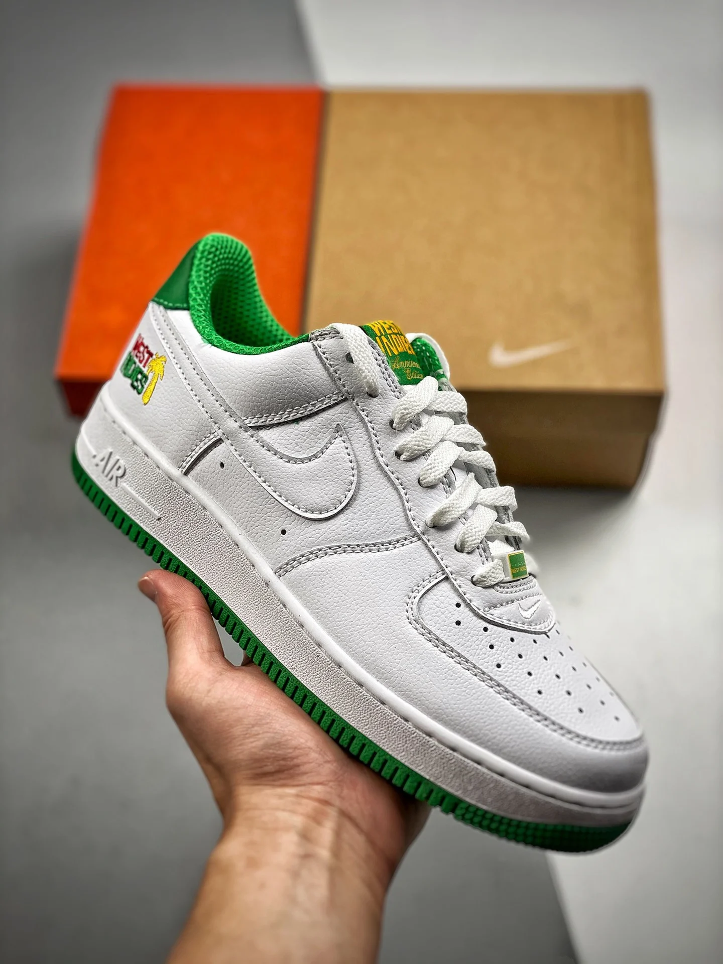 Nike Air Force 1 Low West Indies White Classic Green DX1156-100 For Sale